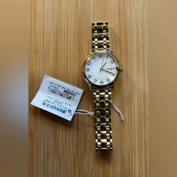 Coach Arden Watch With 36mm White Face & Golden Bracelet - Picture 4 of 7